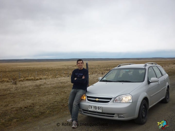 Estrada Punta Arenas para Puerto Natales - Patagonia Chilena