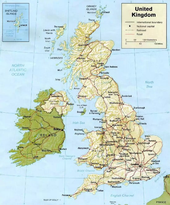 Mapa - Reino Unido