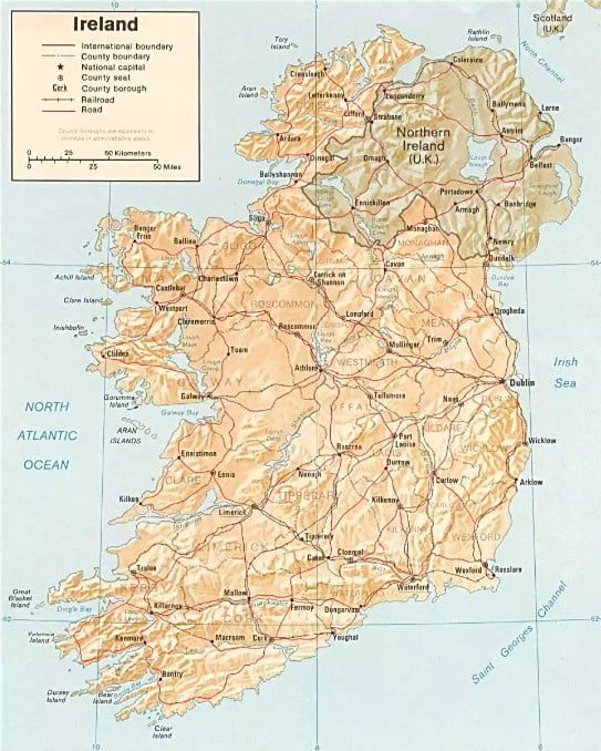 Mapa - Irlanda