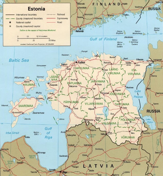 Mapa - Estonia
