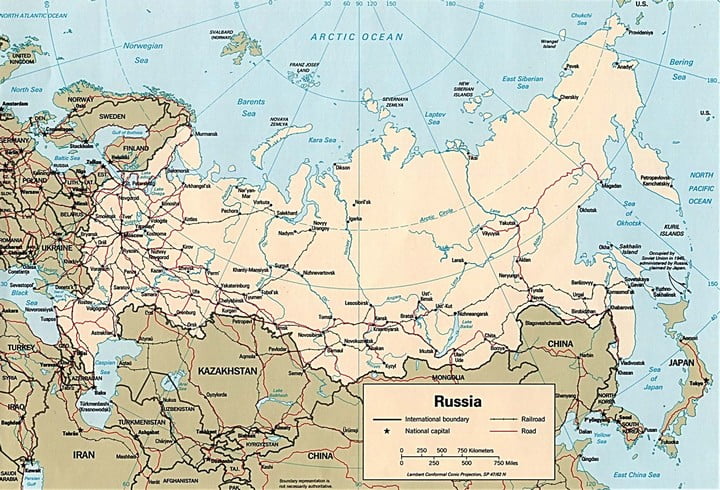Mapa - Russia